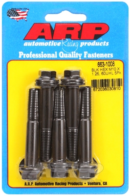 ARP M10 x 1.25 x 60 hex black oxide bolts (5pcs)