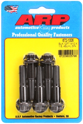 ARP M10 x 1.50 x 45 12pt black oxide bolts (5pcs)
