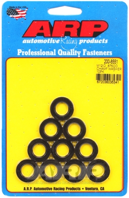 ARP M12 ID .875"OD chamfer black washers-3mm-10pcs
