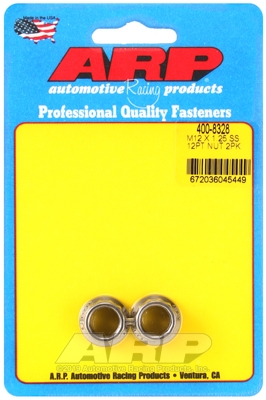 ARP M12 X 1.25 (.750 collar) SS 12pt nut kit (2pcs)