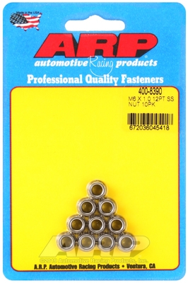 ARP M6 X 1.00 (M8 wr) SS 12pt nut kit