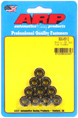 ARP M8 x 1.25 12pt nut kit (10PCS)