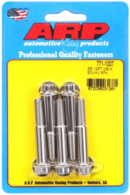 ARP M8 x 1.25 x 50 12pt SS bolts (5pcs)