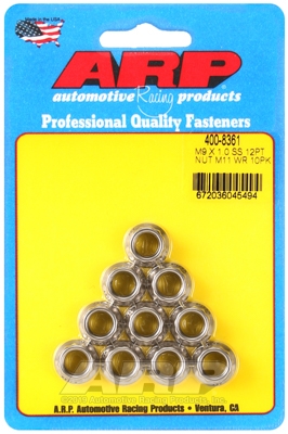ARP M9 X 1.00 (M11 wr) SS 12pt nut kit