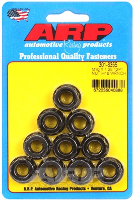 ARP Nut Kit M10 X 1.25 M16 Socket 12PT 10 Pack