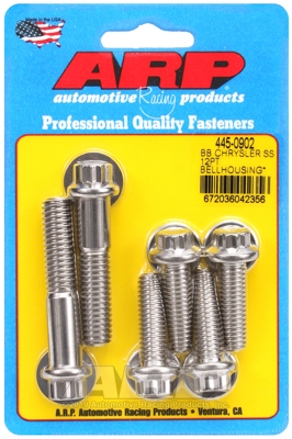 Big block Chrysler bellhousing bolt kit - Stainless 12 pt