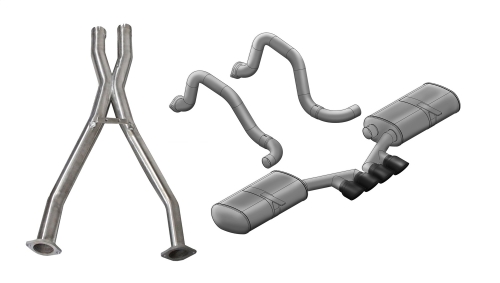 Corsa Cat-Back 2.5" Dual Rear Tigershark 3.5" Corvette C5