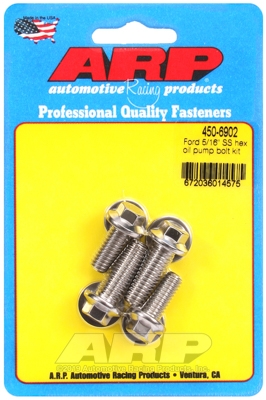 Ford 5/16"" SS hex oil pump bolt kit"