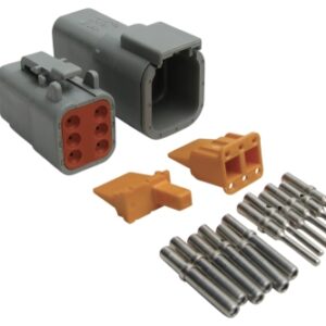 Haltech Plug and Pins Only Set Deutsch DTM-6 Conn (7.5 Amp)