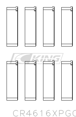 King Conrod Bearing Shell SUBARU FA20, TOYOTA 4U-GSE