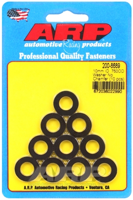 M10 ID 3/4"OD .120" TH chamfer black washers"(10pcs)