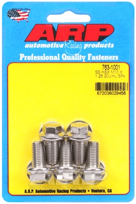 M10 x 1.25 x 20 hex SS bolts (5pcs)