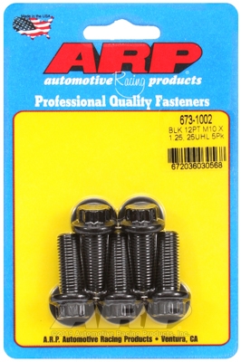 M10 x 1.25 x 25 12pt black oxide bolts (5pcs)