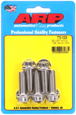 M10 x 1.25 x 30 12pt SS bolts (5pcs)