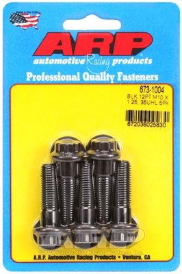 M10 x 1.25 x 35 12pt black oxide bolts (5pcs)