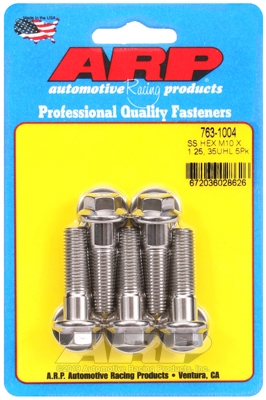 M10 x 1.25 x 35 hex SS bolts (5pcs)