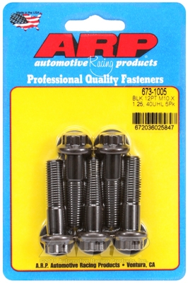 M10 x 1.25 x 40 12pt black oxide bolts (5pcs)