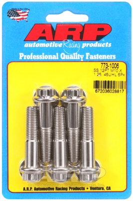 M10 x 1.25 x 45 12pt SS bolts (5pcs)