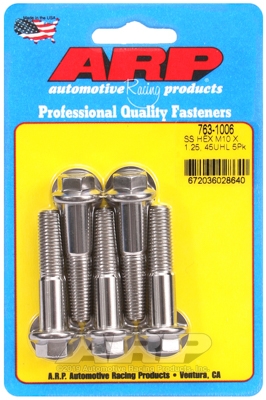M10 x 1.25 x 45 hex SS bolts (5pcs)