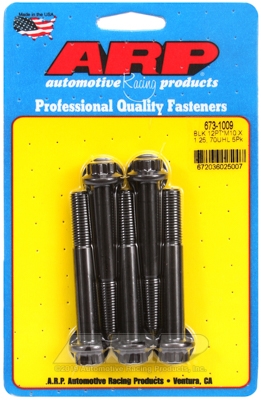 M10 x 1.25 x 70 12pt black oxide bolts (5pcs)