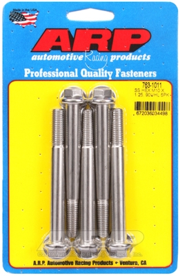 M10 x 1.25 x 90  hex SS bolts (5pcs)