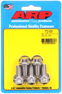M10 x 1.50 x 20 12pt SS bolts (5pcs)