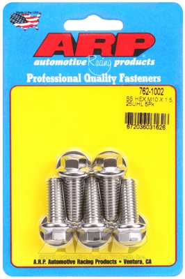 M10 x 1.50 x 25 hex SS bolts (5pcs)