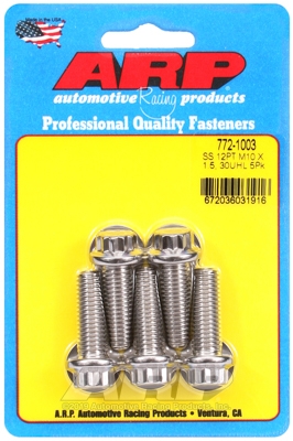 M10 x 1.50 x 30 12pt SS bolts (5pcs)