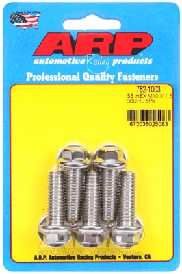M10 x 1.50 x 30 hex SS bolts (5pcs)