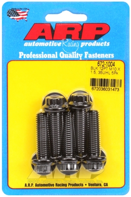 M10 x 1.50 x 35 12pt black oxide bolts (5pcs)