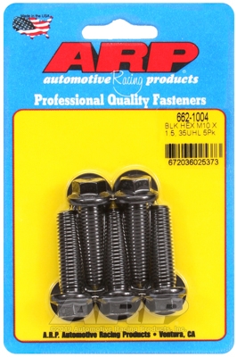 M10 x 1.50 x 35 hex black oxide bolts (5pcs)