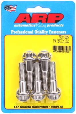 M10 x 1.50 x 40 12pt SS bolts (5pcs)