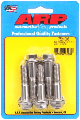 M10 x 1.50 x 45 hex SS bolts (5pcs)