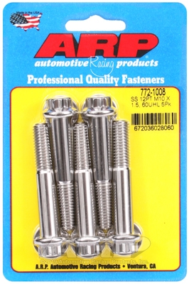 M10 x 1.50 x 60  12pt SS bolts (5pcs)