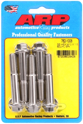 M10 x 1.50 x 60  hex SS bolts (5pcs)