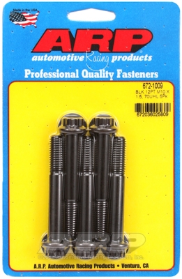 M10 x 1.50 x 70 12pt black oxide bolts (5pcs)