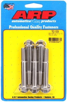 M10 x 1.50 x 70 hex SS bolts (5pcs)