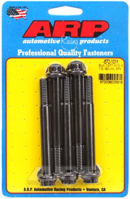 M10 x 1.50 x 90  12pt black oxide bolts (5pcs)