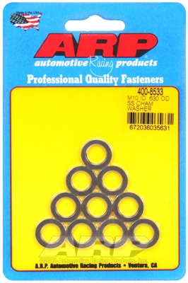 "M10ID .630"OD .075"TH SS chamfer washers  (10pcs)
