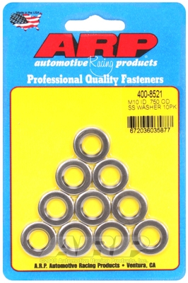 "M10ID .750"OD .120"TH SS chamfer washers (10pcs)