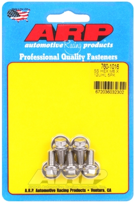 M6 x 1.00 x 12 hex SS bolts (5pcs)