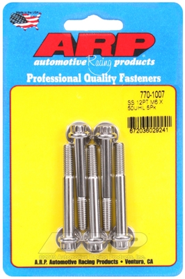 M6 x 1.00 x 50 12pt SS bolts (5pcs)