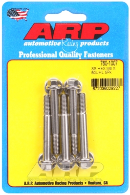M6 x 1.00 x 50 hex SS bolts (5pcs)