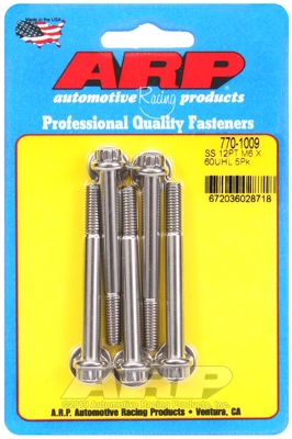 M6 x 1.00 x 60  12pt SS bolts (5pcs)