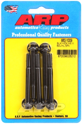 M6 x 1.00 x 60 hex black oxide bolts (5pcs)