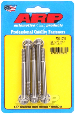 M6 x 1.00 x 65 12pt SS bolts (5pcs)