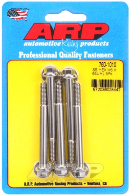 M6 x 1.00 x 65 hex SS bolts (5pcs)