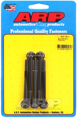M6 x 1.00 x 70 12pt black oxide bolts (5pcs)
