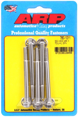 M6 x 1.00 x 70 hex SS bolts (5pcs)