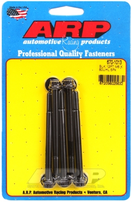 M6 x 1.00 x 80 12pt black oxide bolts (5pcs)